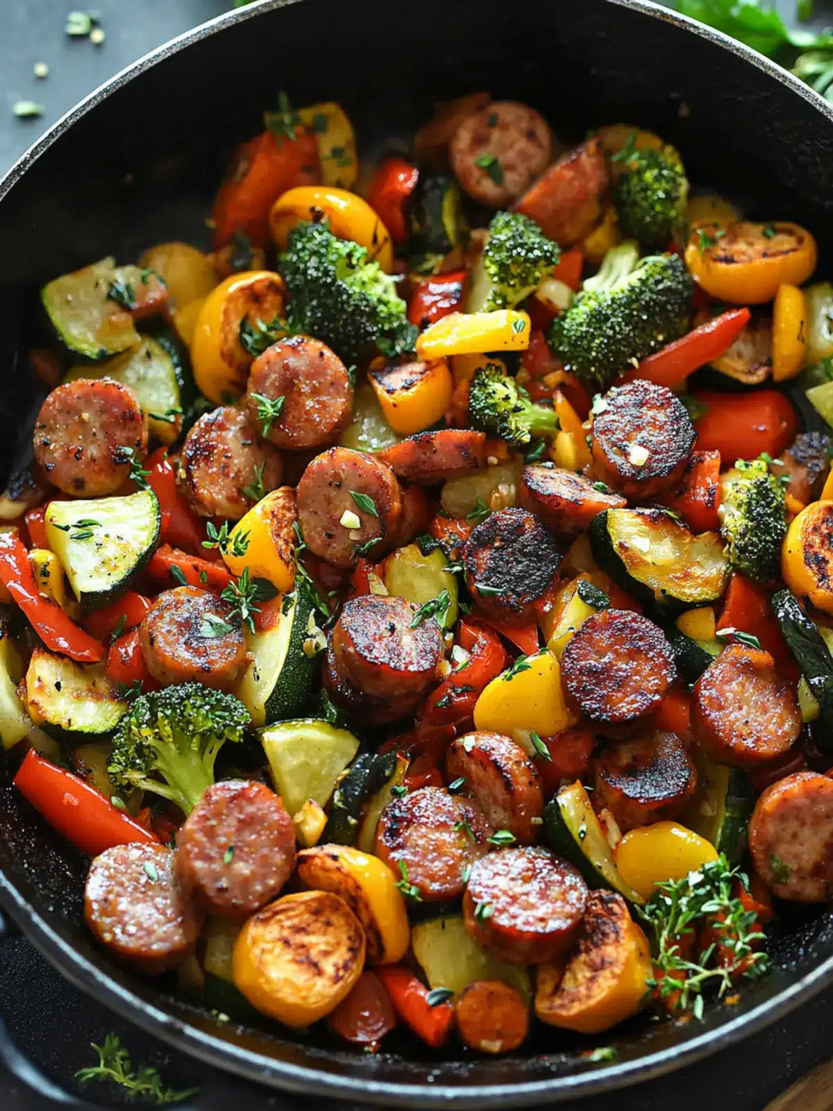 Savor Quick Sausage and Veggies Skillet in Just 30 Minutes 4 Sausage and Veggies Skillet