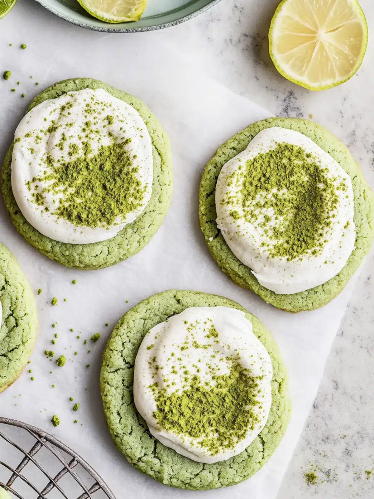 Matcha Latte Cookies with Creamy Mascarpone Bliss 3 Matcha Latte Cookies