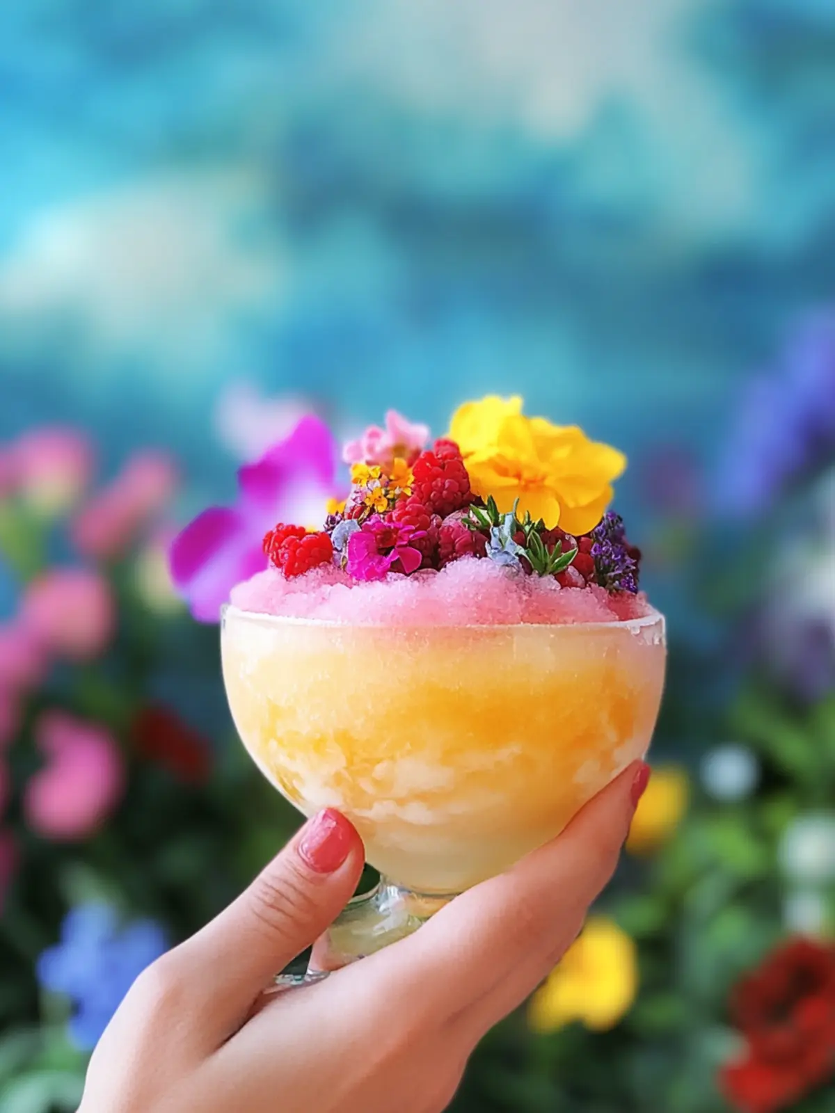 Pride Garden Granita: Vibrant Floral Frozen Cocktail Bliss 5 Pride Garden Granita