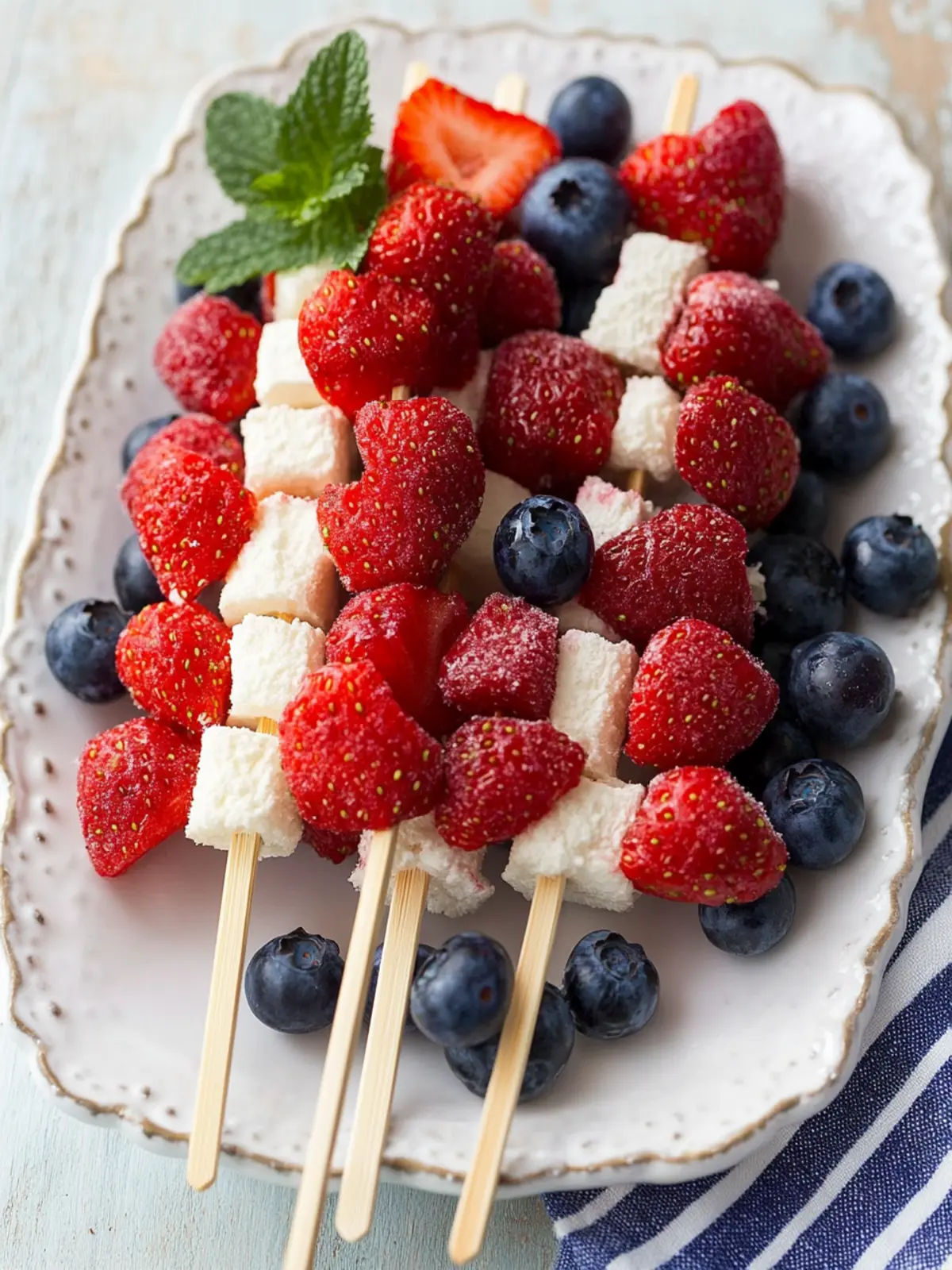 Delicious Red, White, and Blue Berry Skewers for Summer Fun 3 Red, White, and Blue Berry Skewers