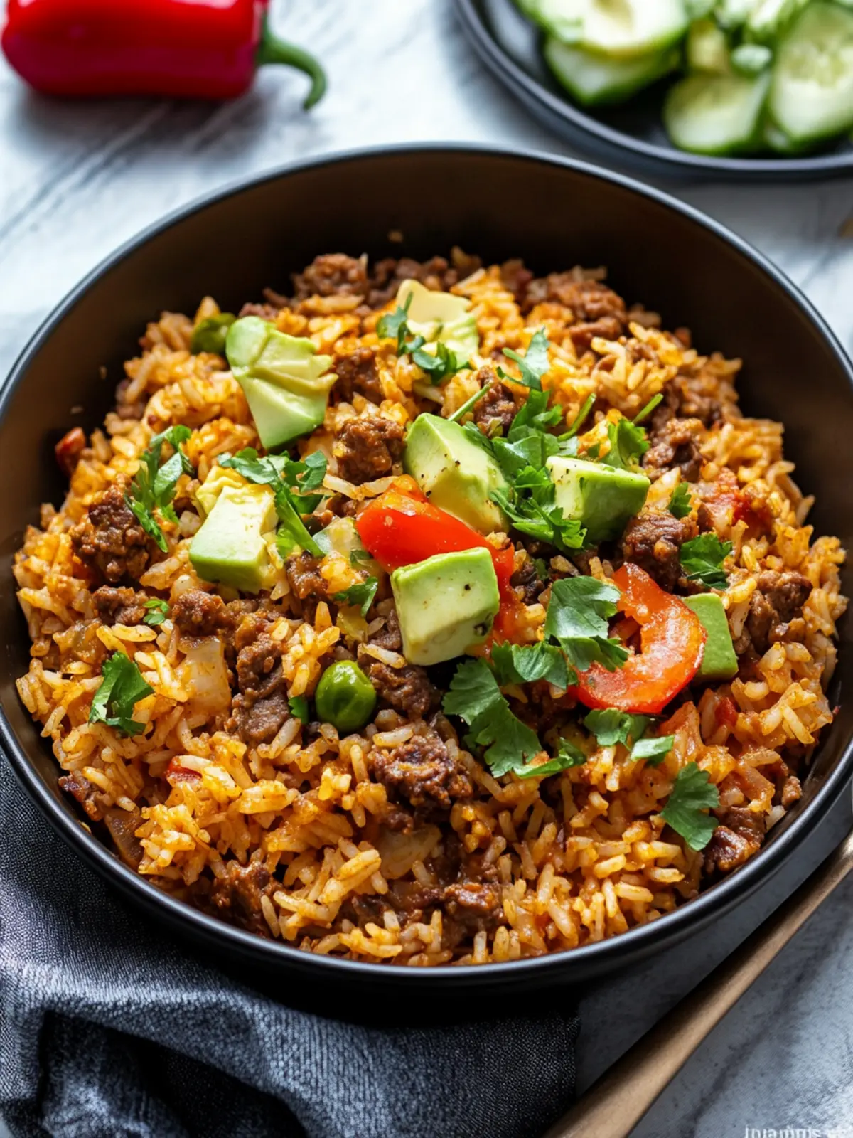 One Pot Cheesy Cajun Beef Rice - Easy Comfort in One Pan 2 One Pot Cheesy Cajun Beef Rice