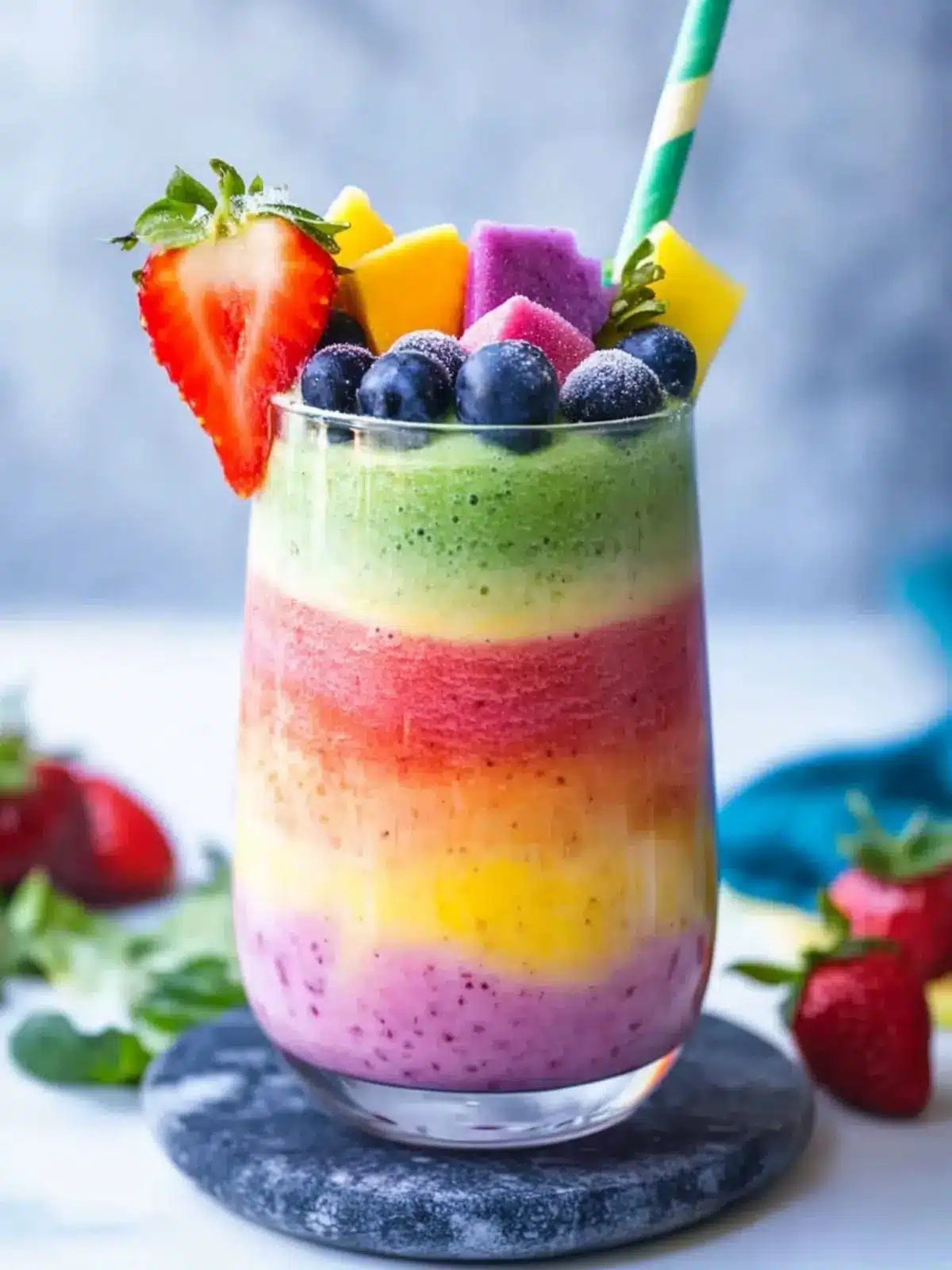 Vibrant Healthy Rainbow Smoothie for a Fresh Boost 2 Healthy Rainbow Smoothie