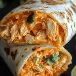 Savor Cheesy Buffalo Chicken Burritos for a Quick Dinner Delight 3 Cheesy Buffalo Chicken Burritos