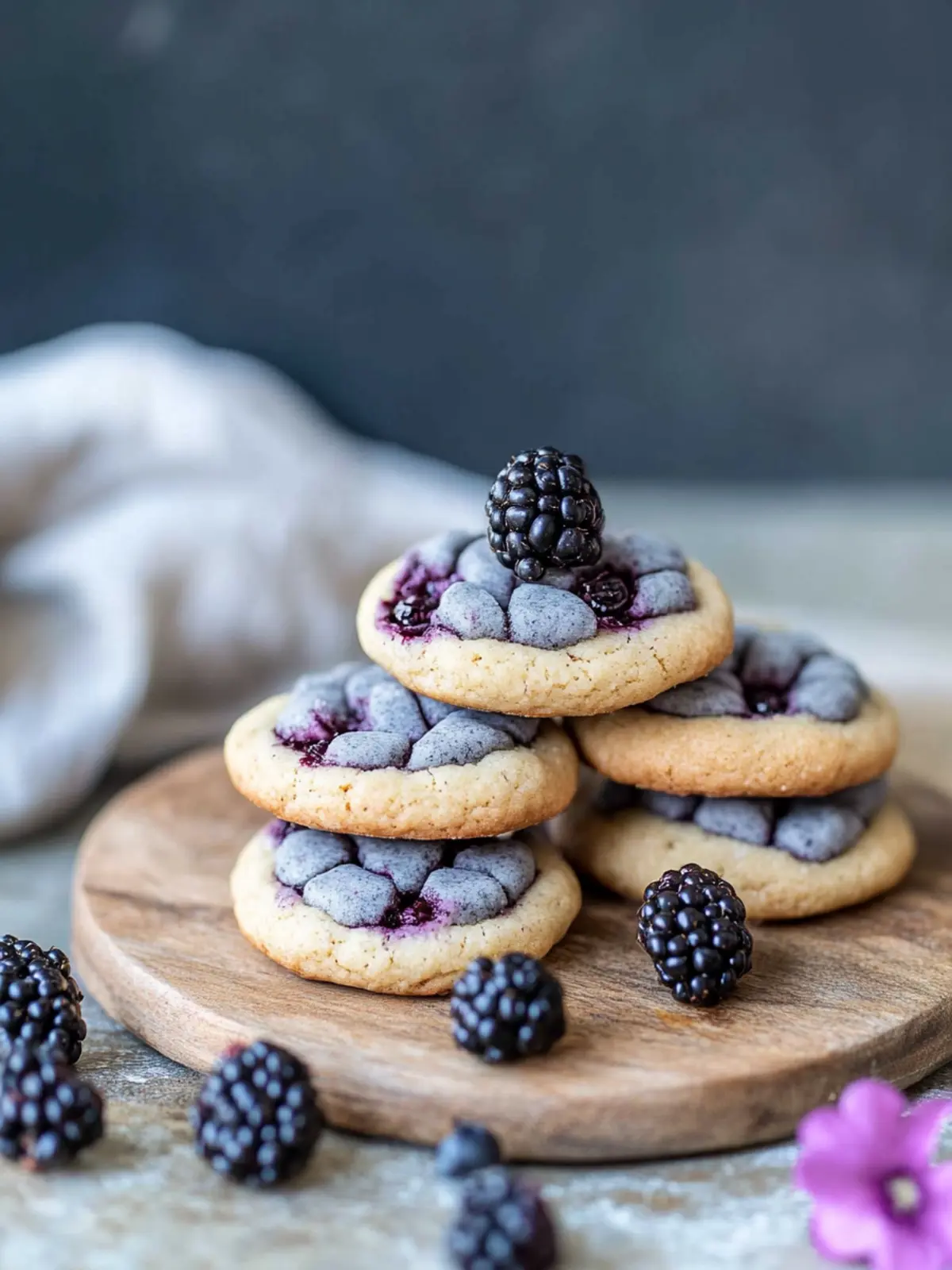 Delicious Blackberry Cookies with a Chocolate Surprise 5 Blackberry Cookies