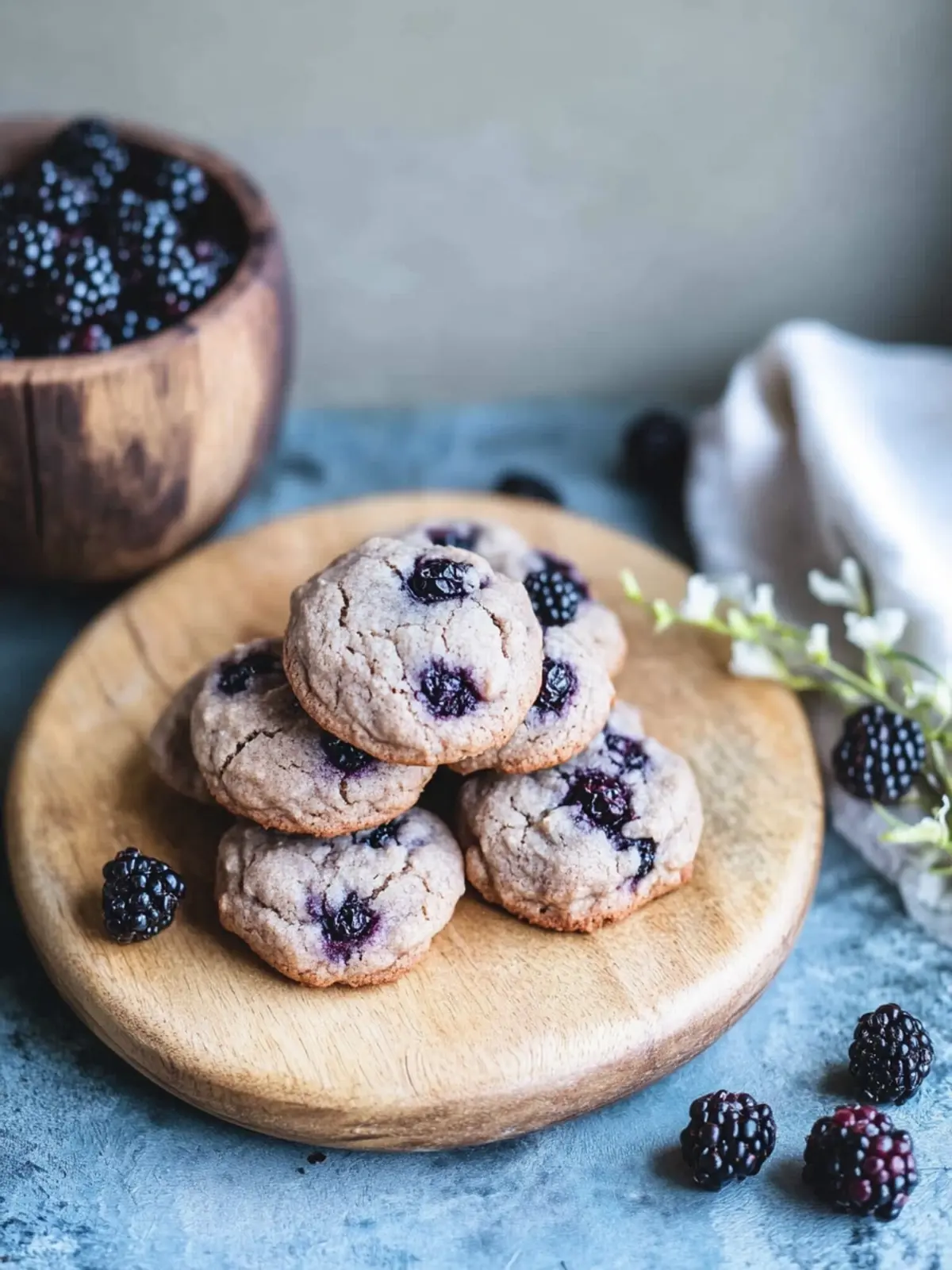 Delicious Blackberry Cookies with a Chocolate Surprise 4 Blackberry Cookies