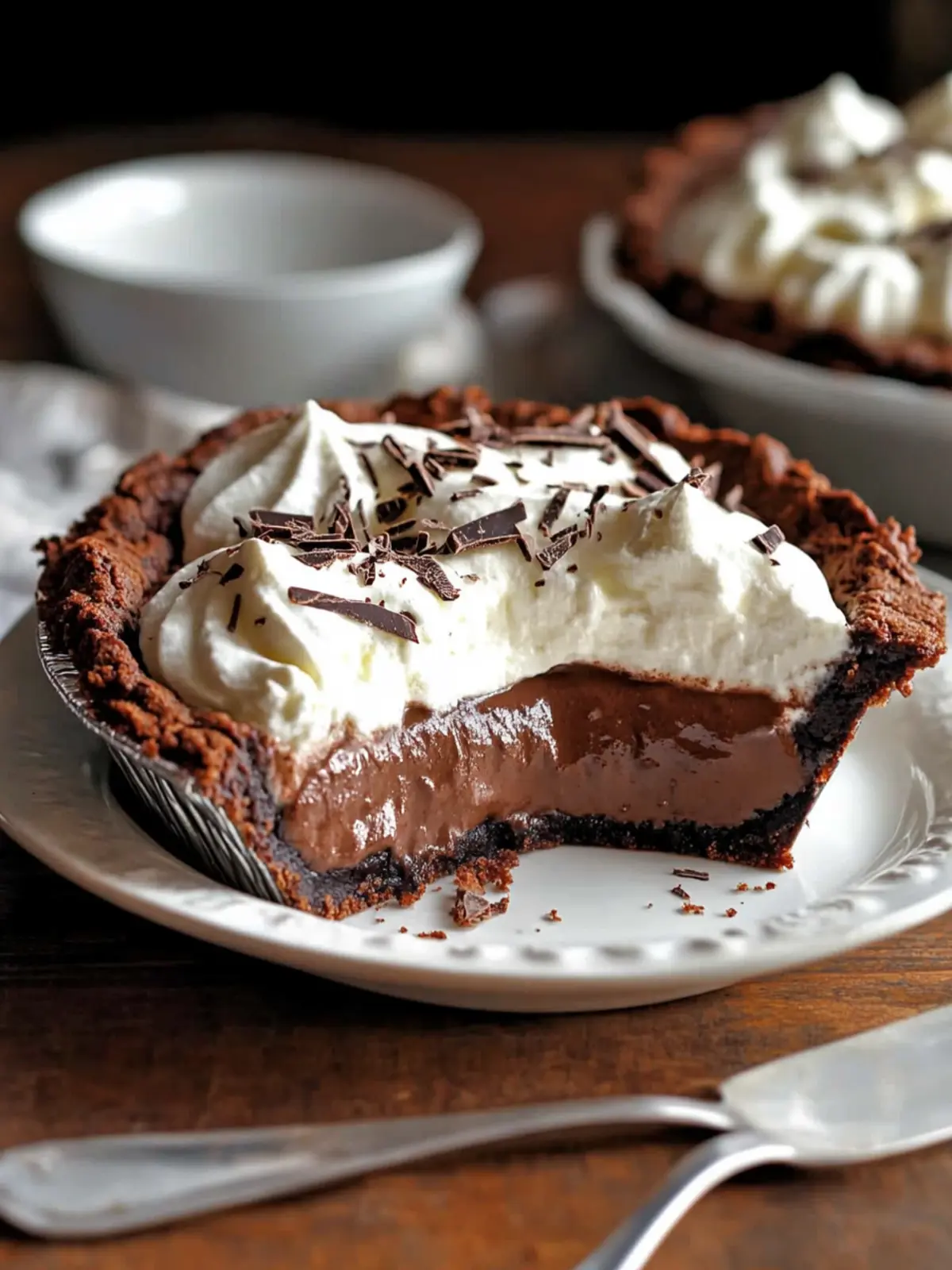 Irresistible Brownie-Bottom Chocolate Pudding Pie Delight 4 Brownie-Bottom Chocolate Pudding Pie