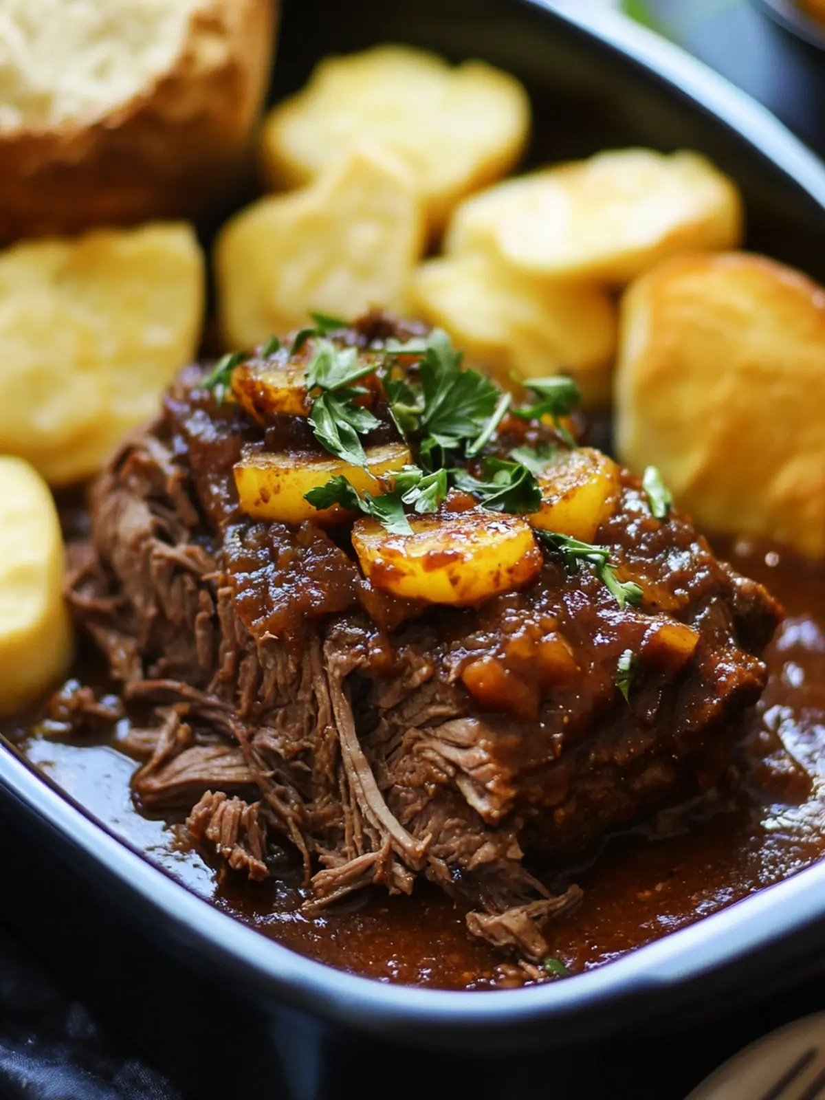 Melt-in-Your-Mouth Crock Pot BBQ Beef Pot Roast Recipe 2 Crock Pot BBQ Beef Pot Roast